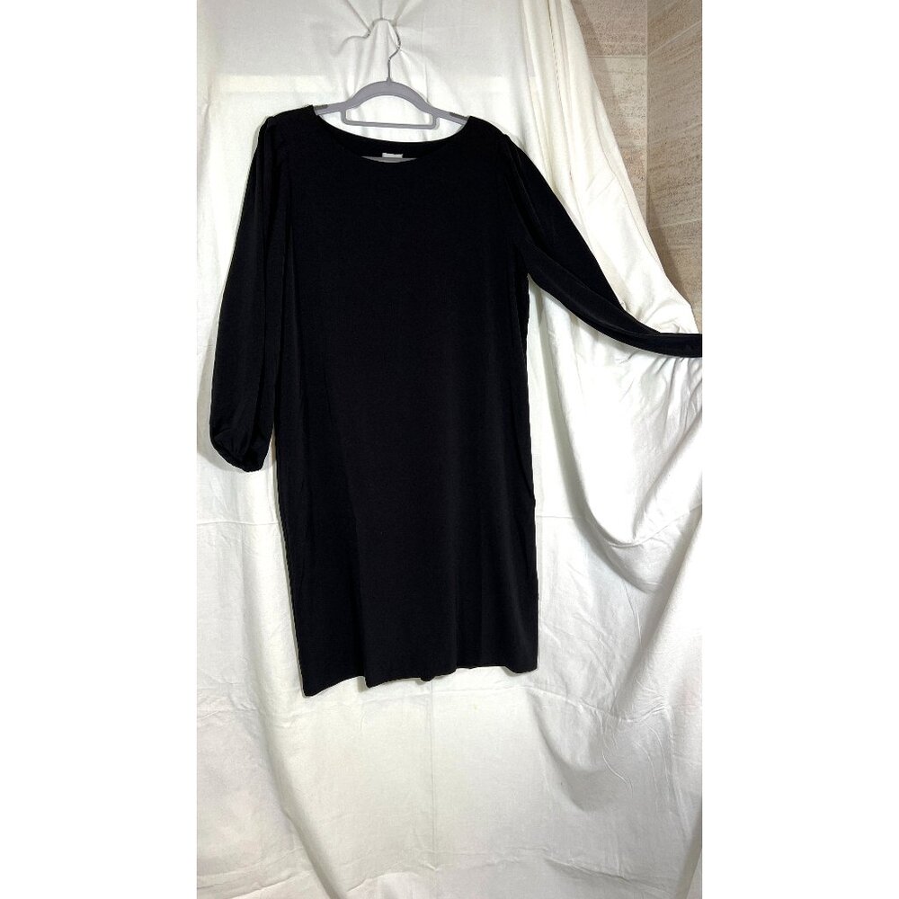 Black long-sleeved semi-formal dress, Chico's Size 1